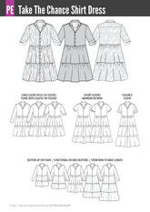 Take The Chance | Tiered Shirt Dress PDF Sewing Pattern